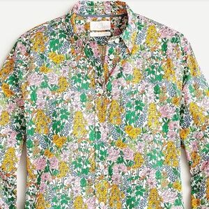 J. Crew floral button down. Size 6, worn once, like new condition.